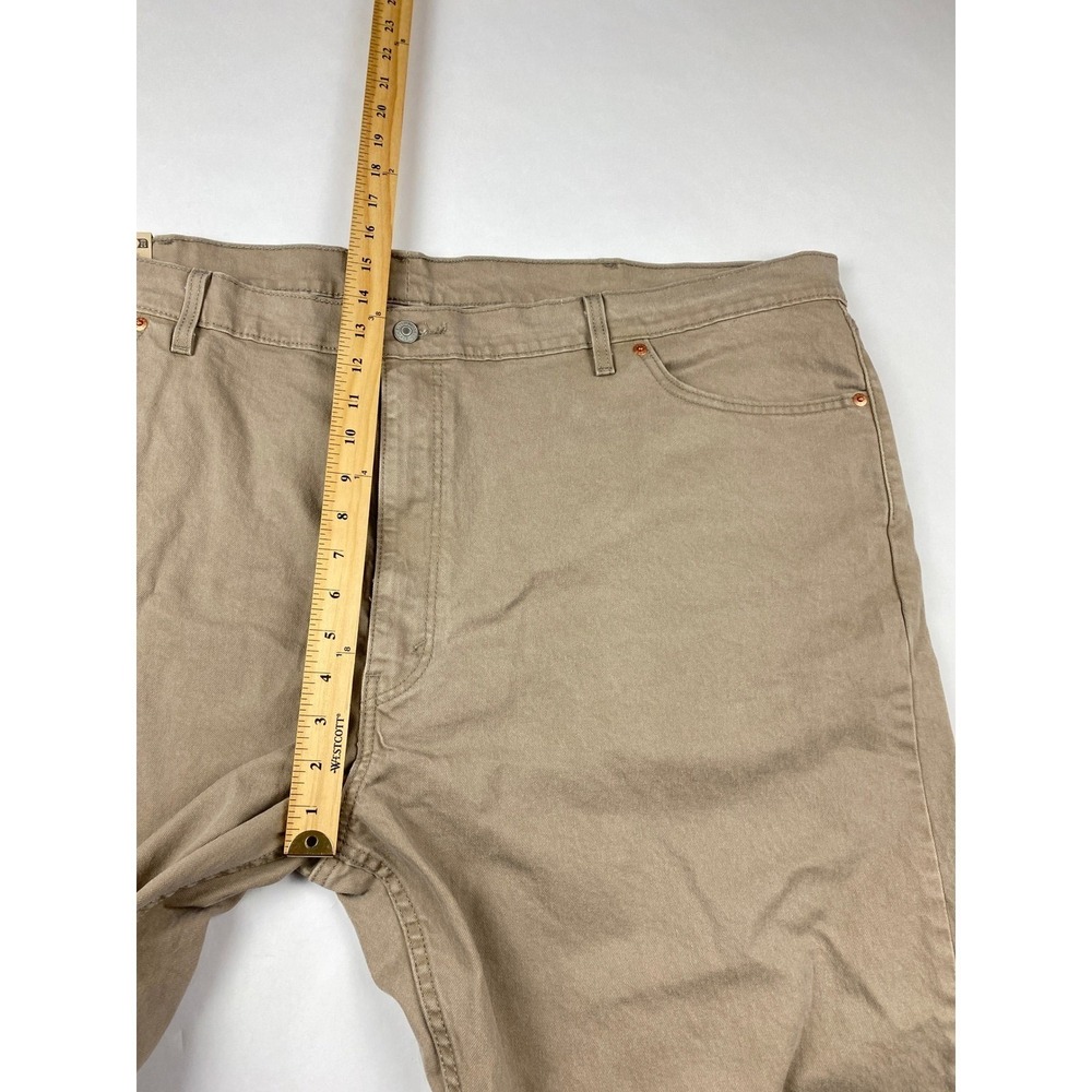 NWT Levi's 505 Big & Tall Jeans Mens 52x29 Stretch Denim Straight Leg Tan - Mark - Picture 9 of 14